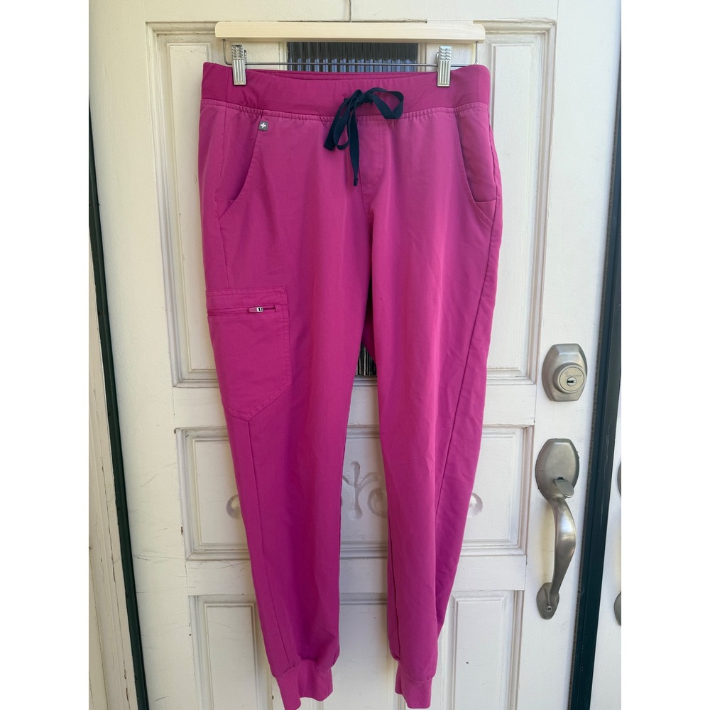 FIGS Zamora Jogger Scrub Pants Electric Orchid Pink PO 2330 Size Medium